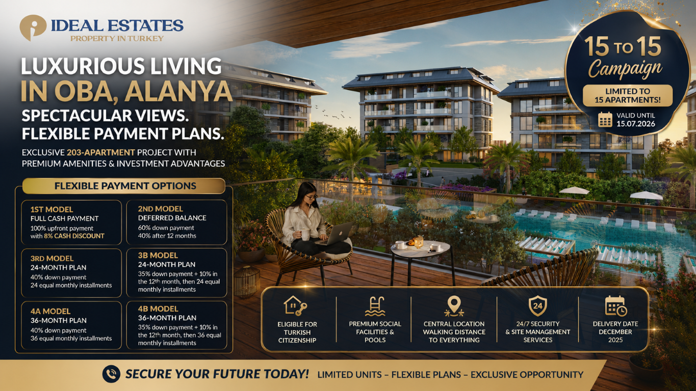 Luxurious Residential Complex in Oba-Alanya
